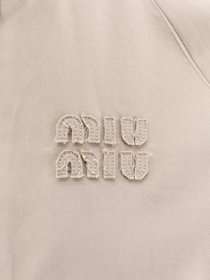 Miu Miu Old Twill Jacket - Kakiverde