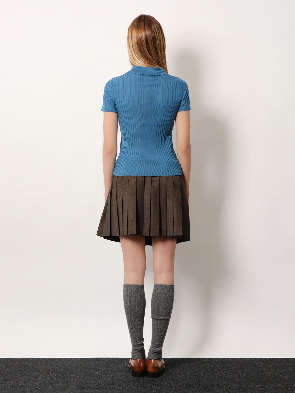 Miu Miu Virgin wool polo shirt - Avio