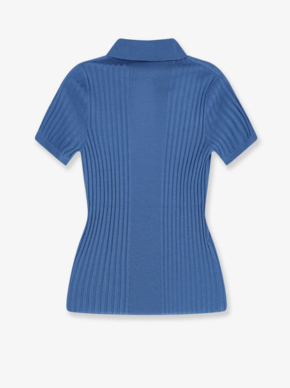 Miu Miu Virgin wool polo shirt - Avio