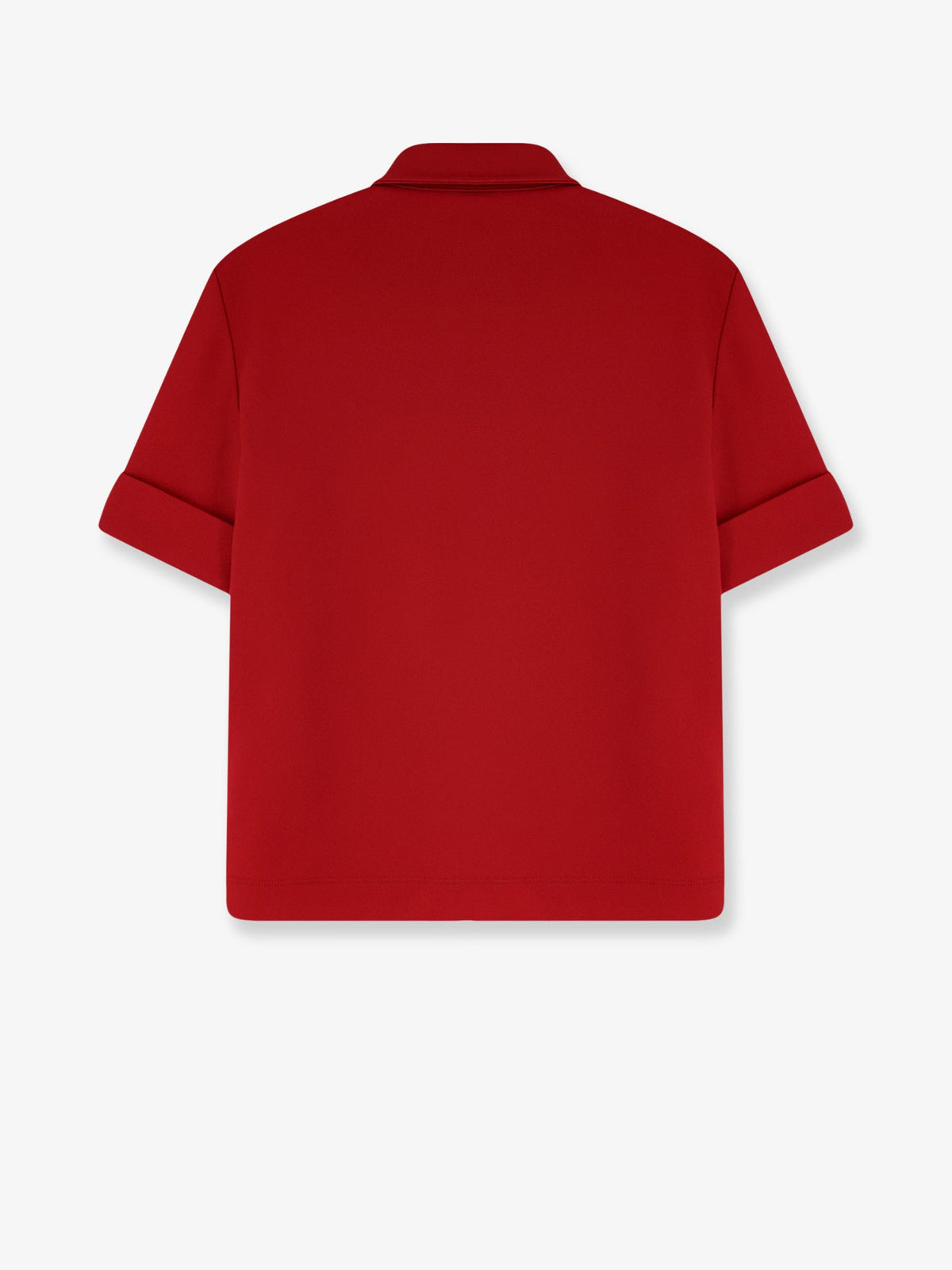 Miu Miu Polo Shirt with Lettering Logo patch - Rubino