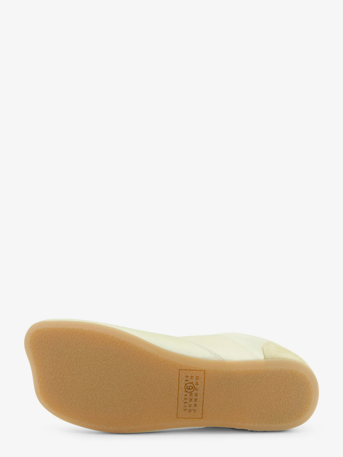 MM6 Maison Margiela Factory satin sneakers with side logo label - White Asparagus