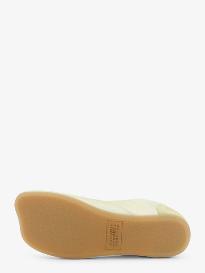 MM6 Maison Margiela Factory satin sneakers with side logo label - White Asparagus