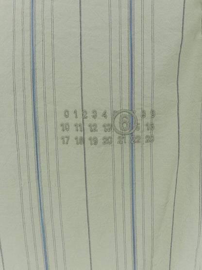 MM6 Maison Margiela Striped cotton shirt - Sagegreen