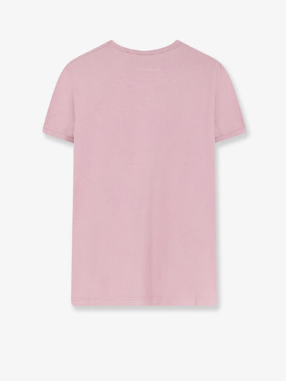 MM6 Maison Margiela Cotton t-shirt with print - Fadedpink