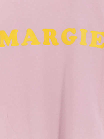 MM6 Maison Margiela Cotton t-shirt with print - Fadedpink