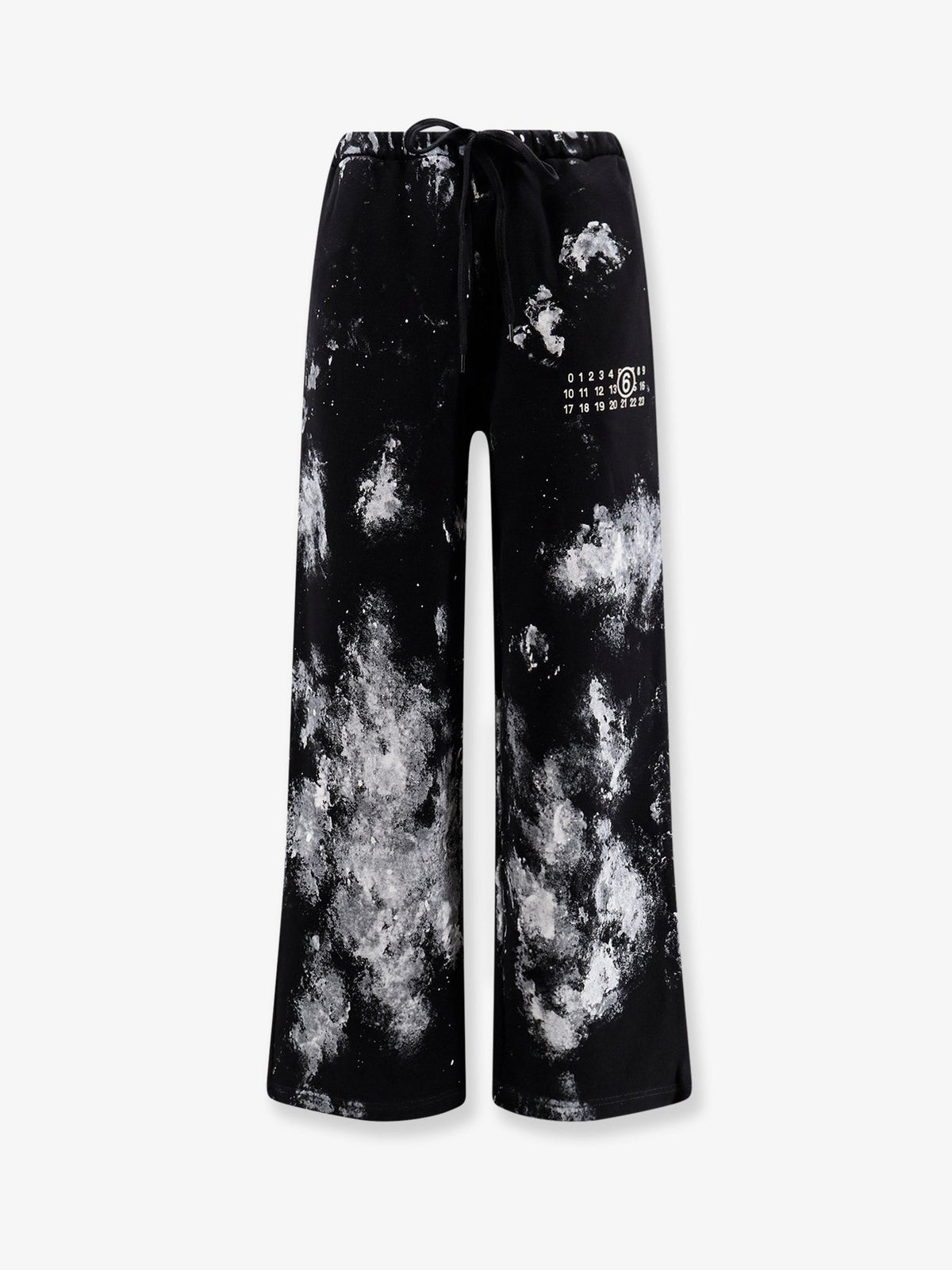 MM6 Maison Margiela Cotton Jogging Trousers with Numeric Signature embroidery - Black