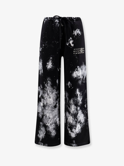 MM6 Maison Margiela Cotton Jogging Trousers with Numeric Signature embroidery - Black