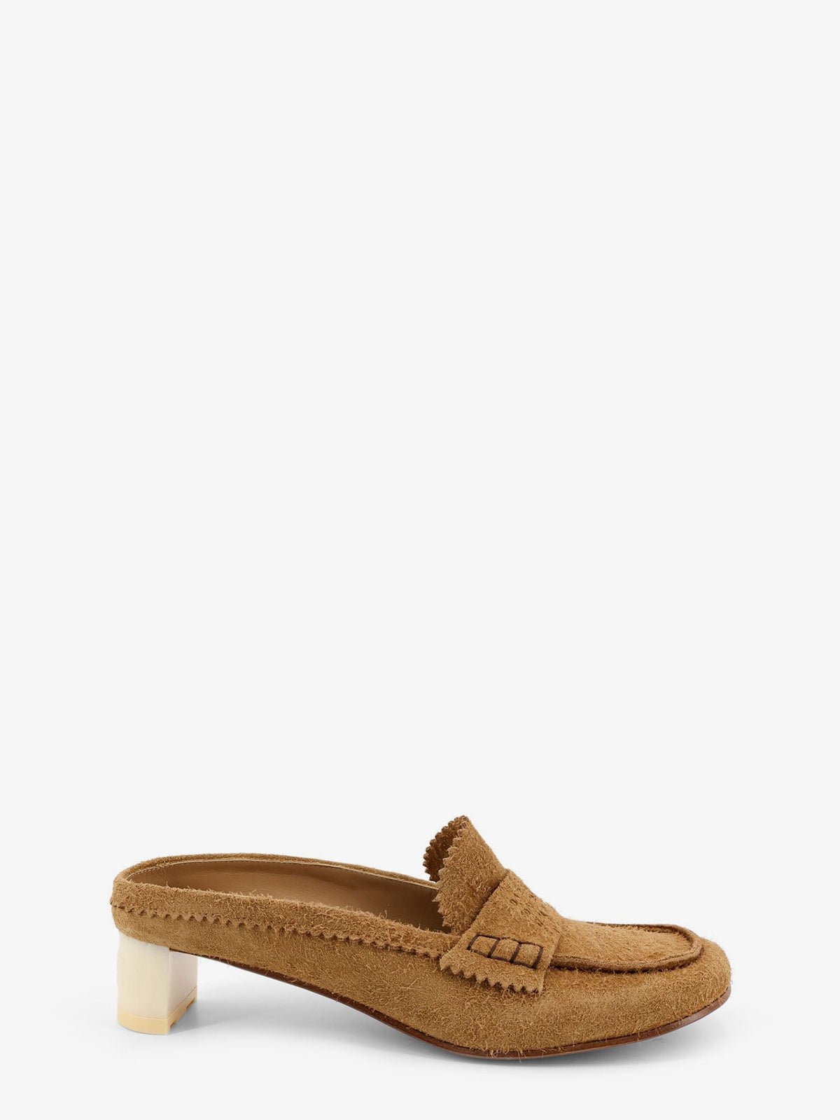 MM6 Maison Margiela Suede sandals with iconic engraved logo - Ermine