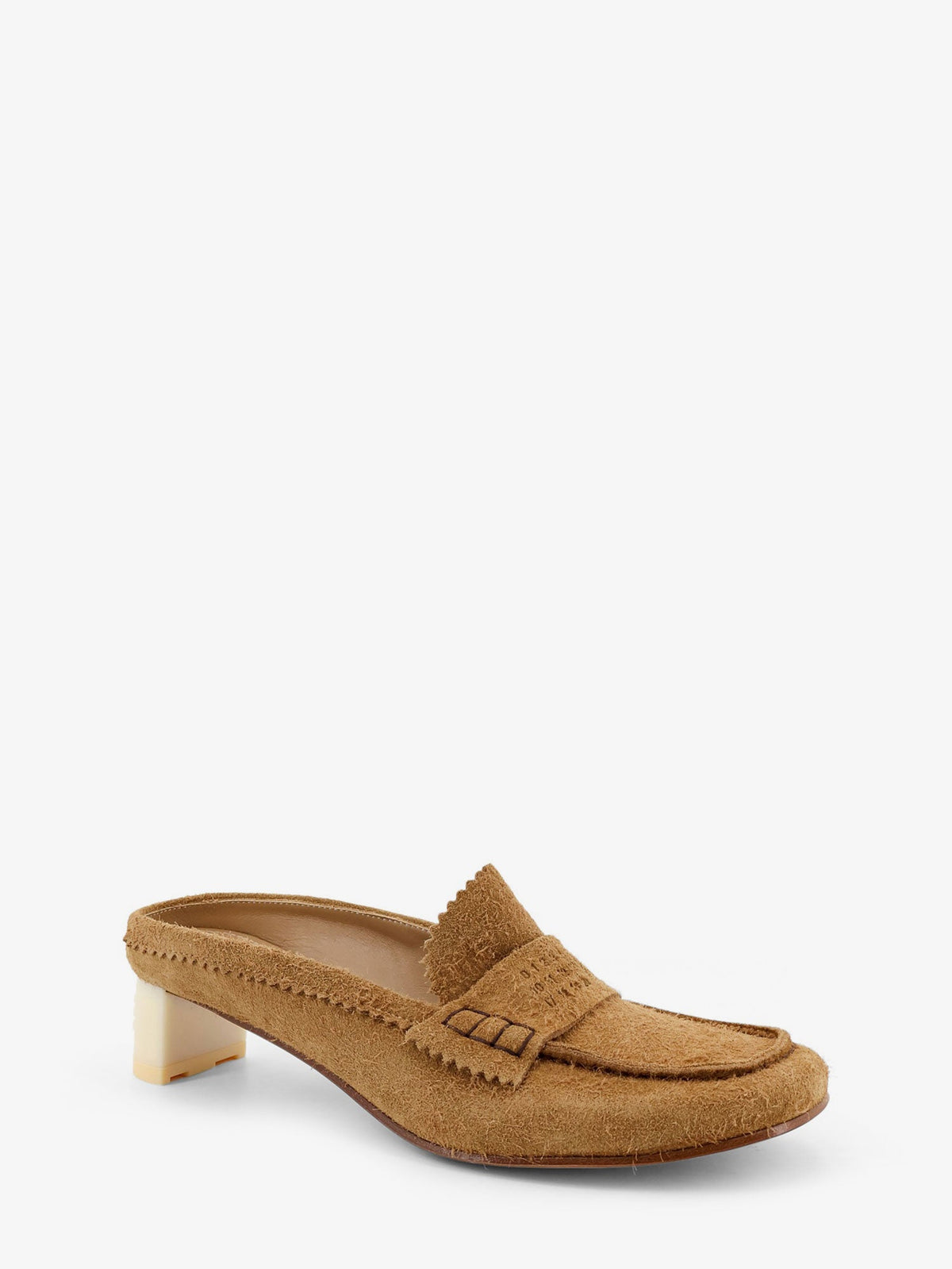MM6 Maison Margiela Suede sandals with iconic engraved logo - Ermine