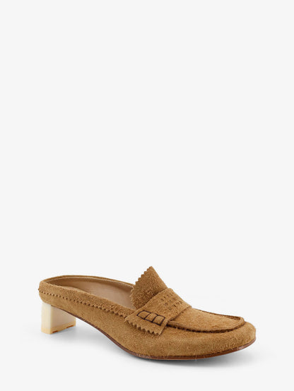 MM6 Maison Margiela Suede sandals with iconic engraved logo - Ermine