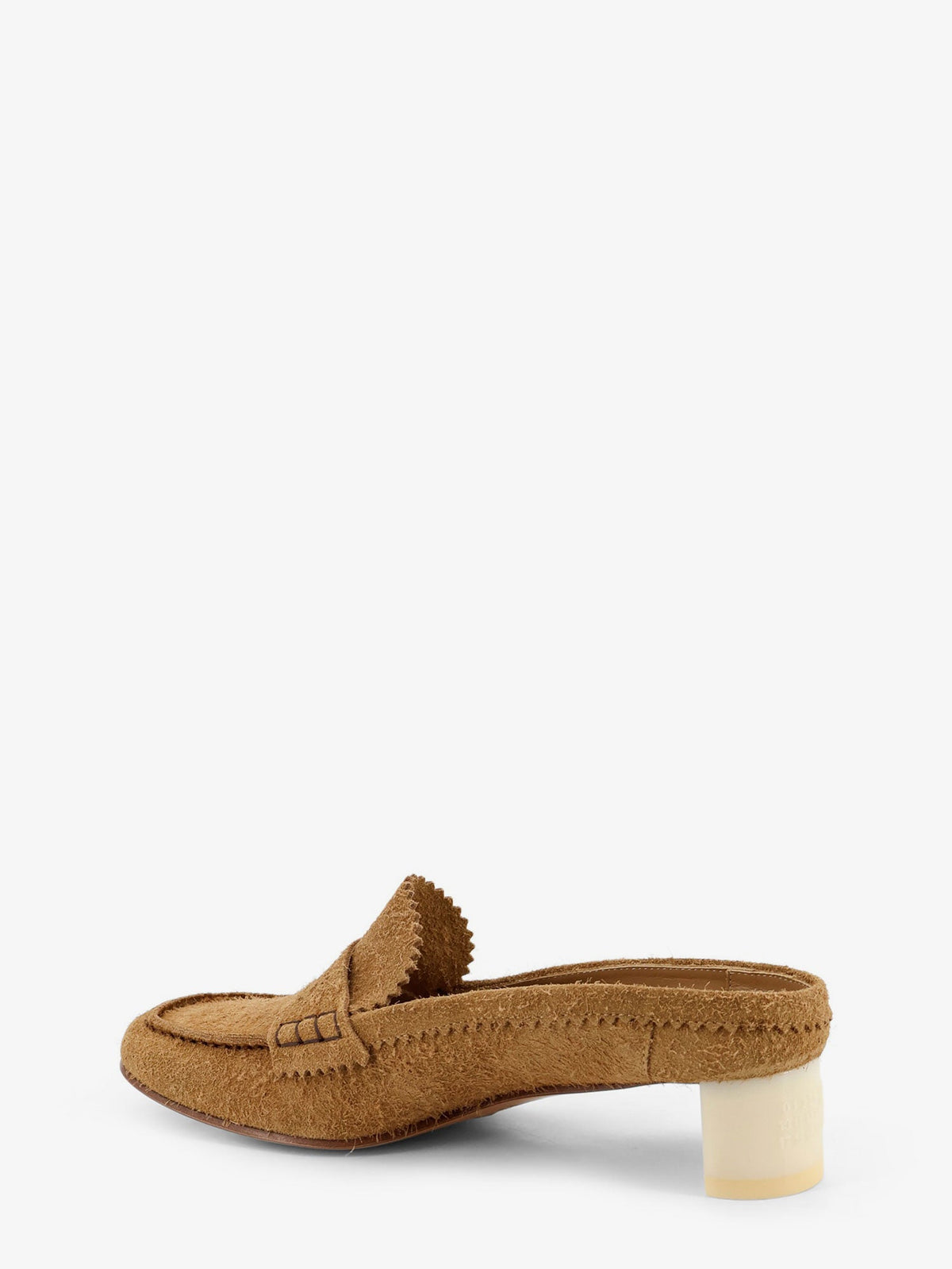 MM6 Maison Margiela Suede sandals with iconic engraved logo - Ermine
