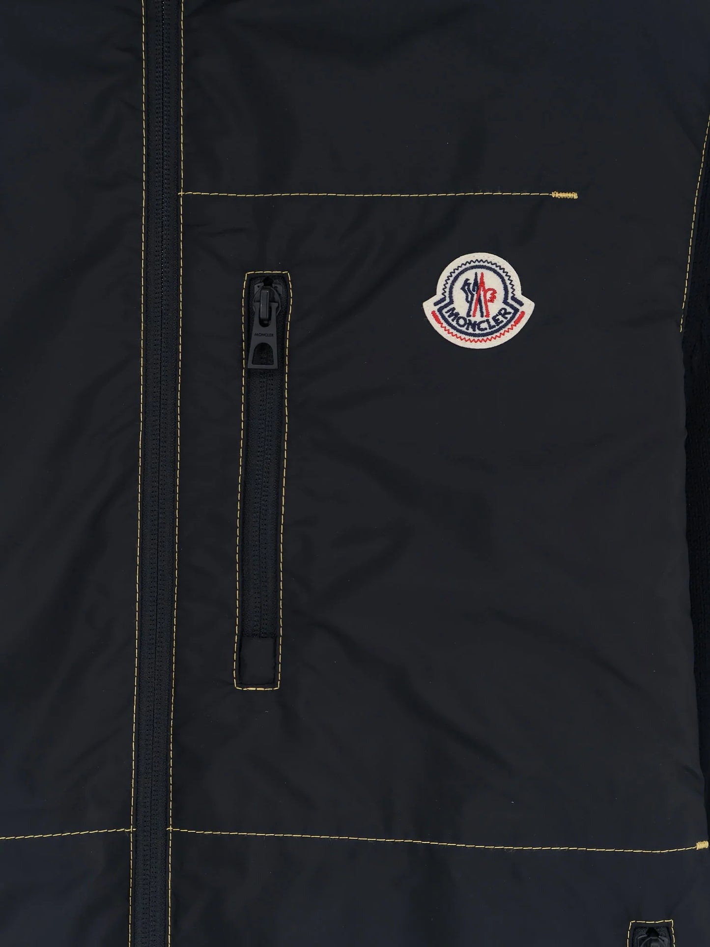 Moncler Nylon Jacket With Cotton Inserts