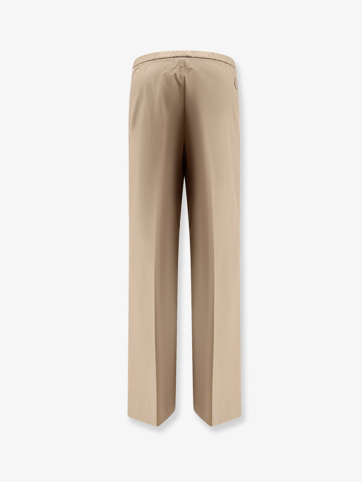 Moncler Cotton trousers with logo patch - Beige
