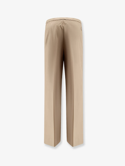 Moncler Cotton trousers with logo patch - Beige