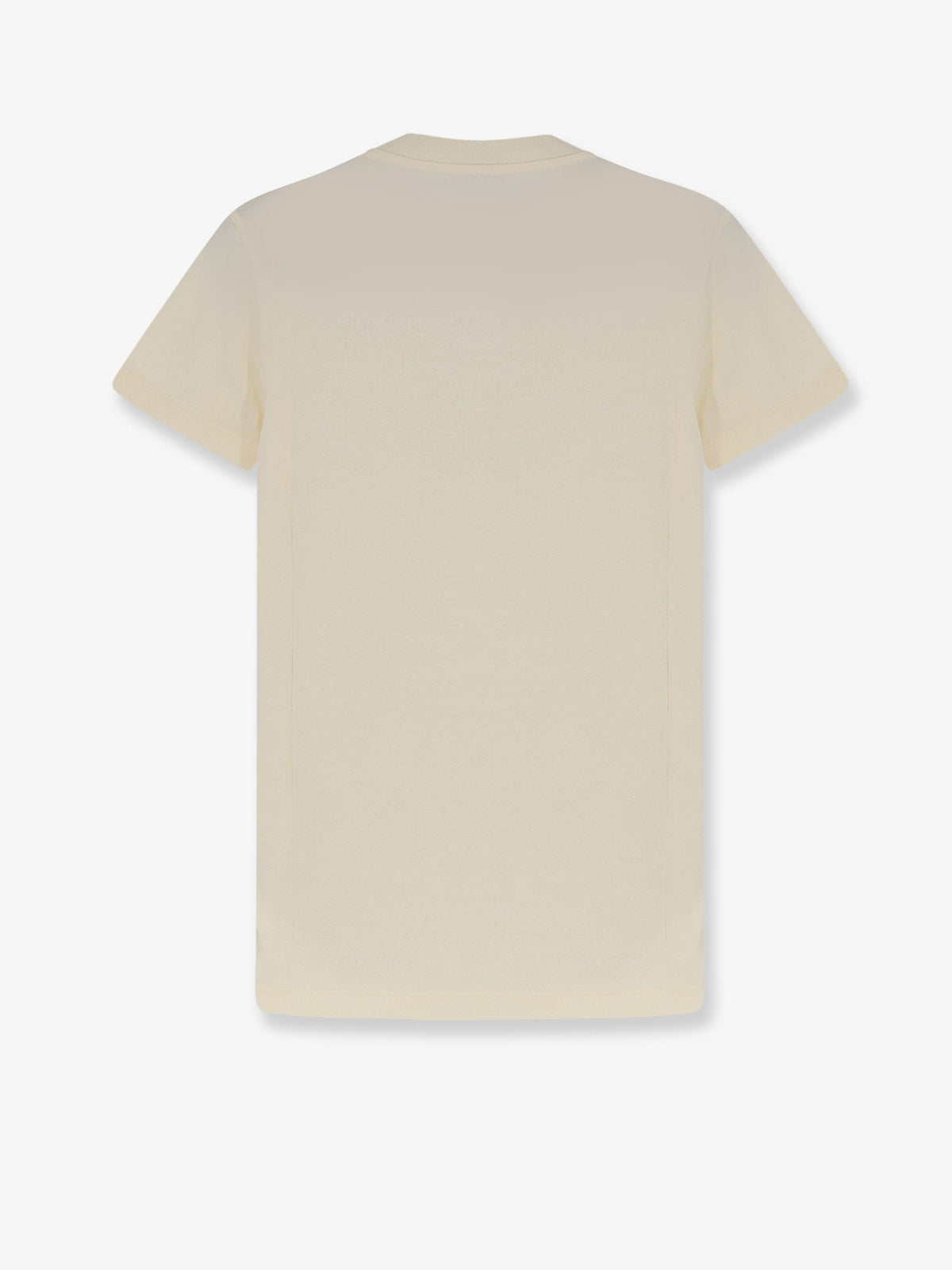 Moncler Cotton T-shirt with flocked logo on the front - Bianco