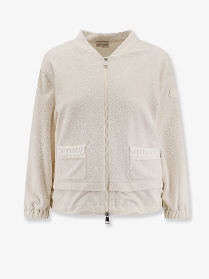 Moncler Bouclé nylon jacket - Bianco