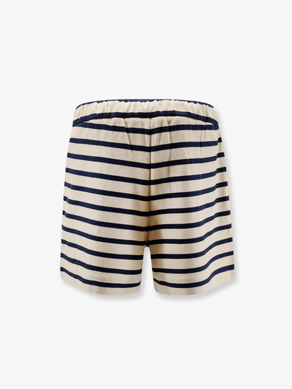 Moncler Cotton shorts with striped pattern - Nero