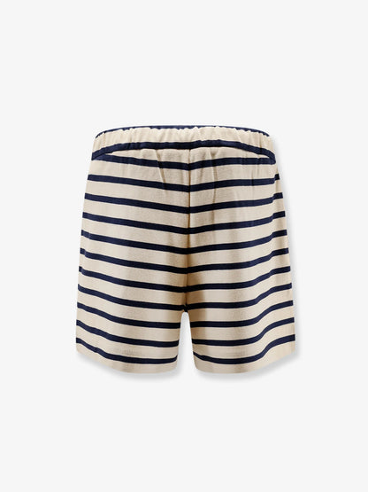 Moncler Cotton Shorts With Striped Pattern