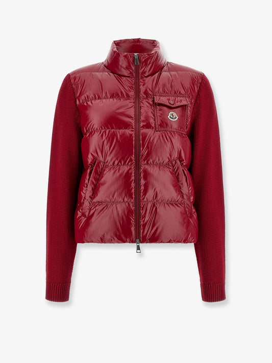 Moncler Down Jacket With Virgin Wool Inserts