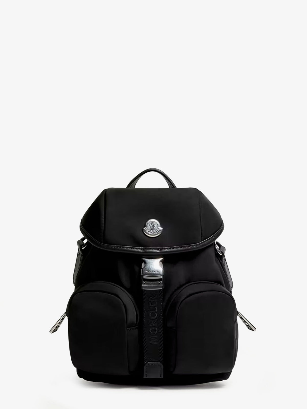 Moncler Trick nylon crossbody bag with logo patch on the front - Nero
