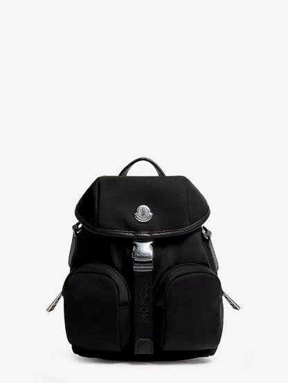 Moncler Trick nylon crossbody bag with logo patch on the front - Nero