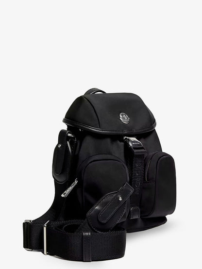 Moncler Trick nylon crossbody bag with logo patch on the front - Nero