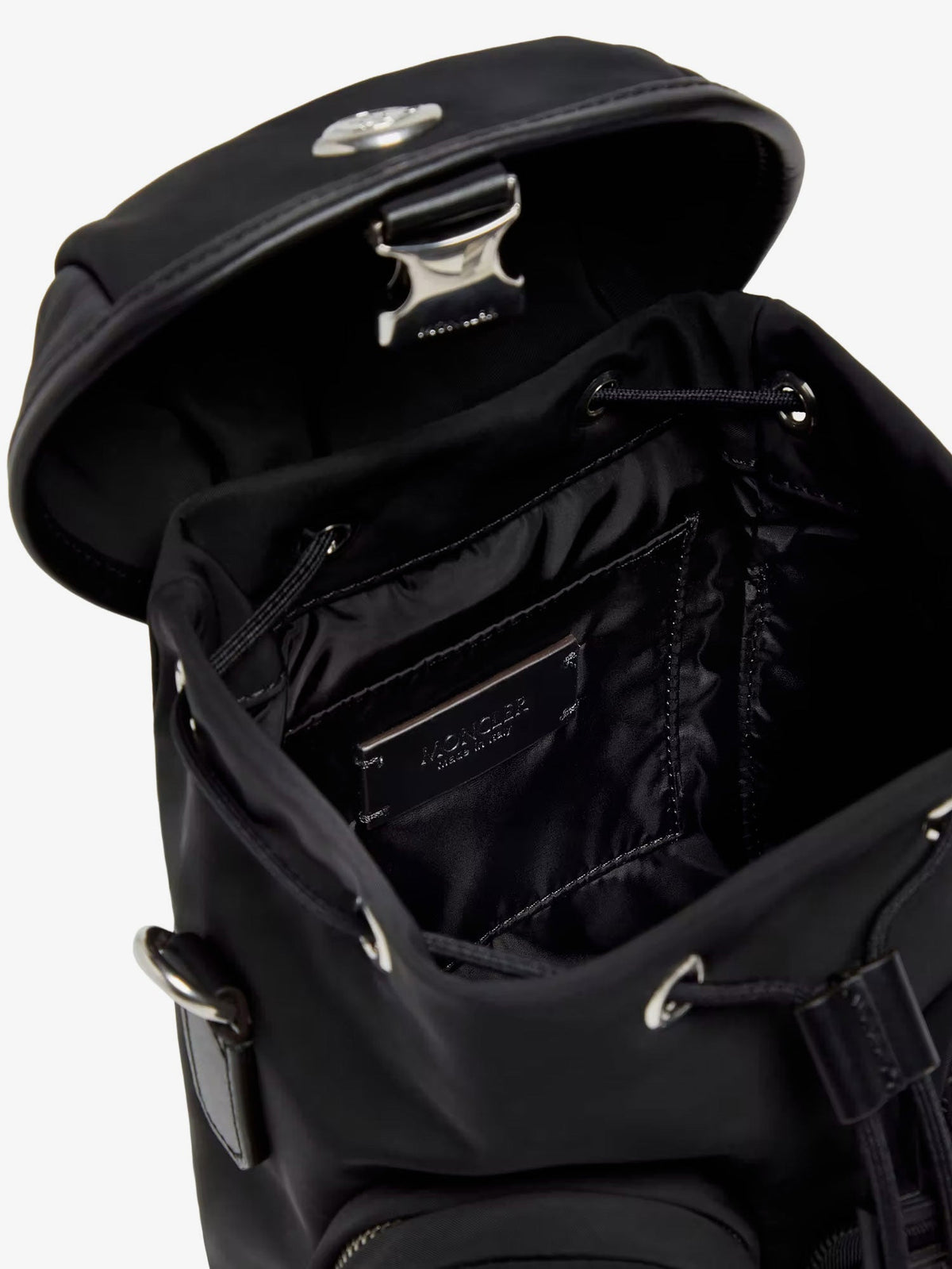 Moncler Trick nylon crossbody bag with logo patch on the front - Nero