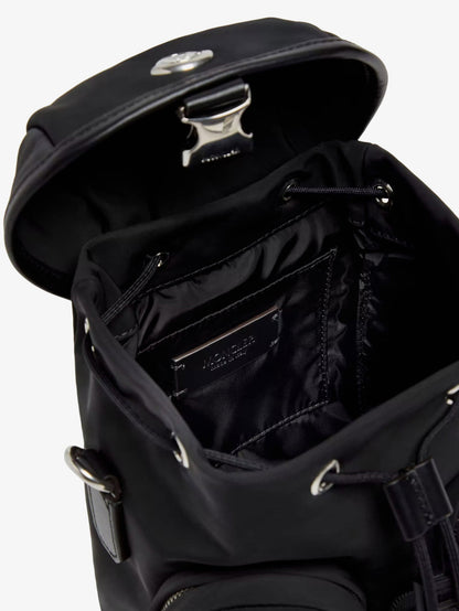 Moncler Trick nylon crossbody bag with logo patch on the front - Nero