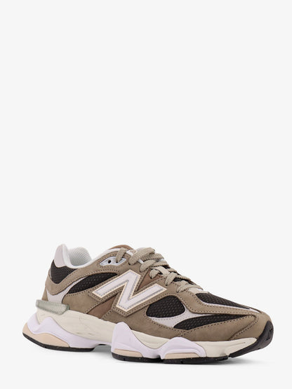 New Balance 9060 low-top mesh sneakers with suede interts - Arid Stone