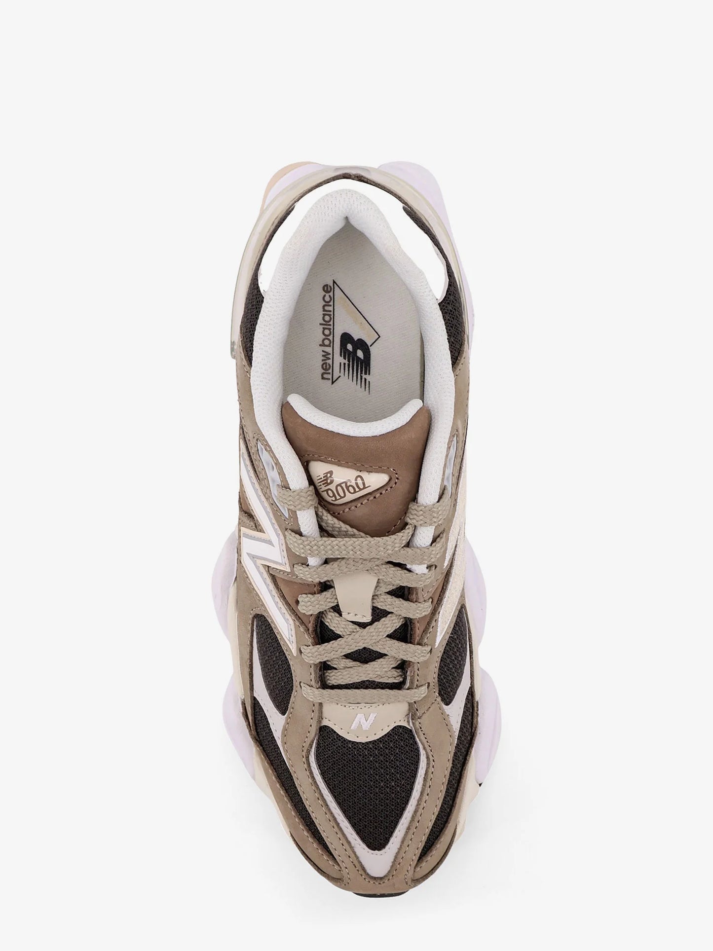 NEW BALANCE - 9060 low-top mesh sneakers with suede interts