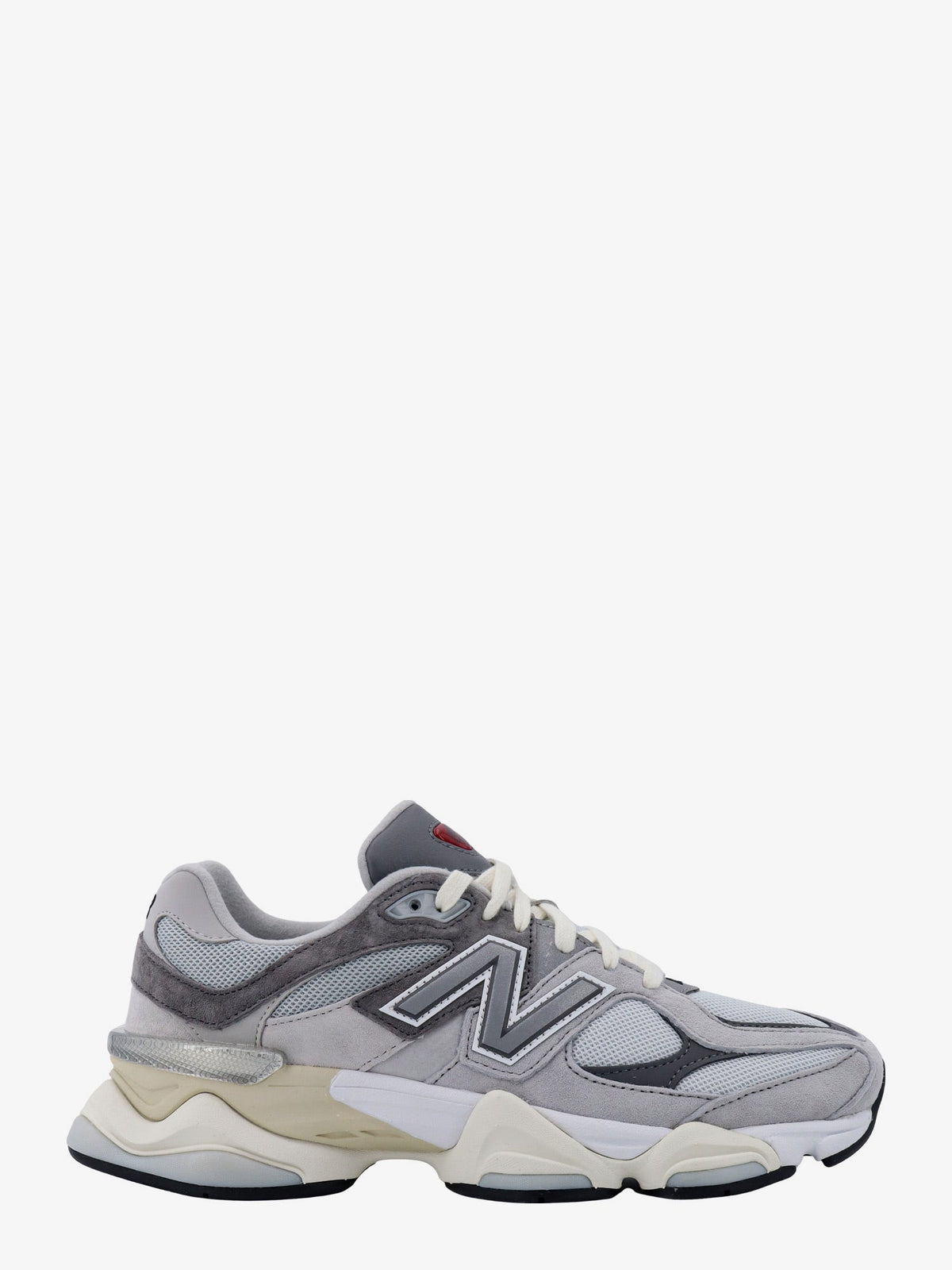 New Balance 9060 sneakers in mesh and suede with side logo - Grigio