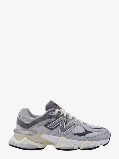 New Balance 9060 sneakers in mesh and suede with side logo - Grigio