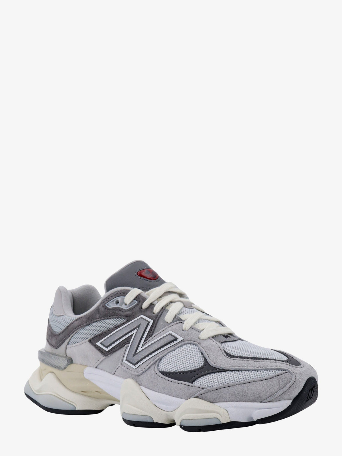 New Balance 9060 sneakers in mesh and suede with side logo - Grigio