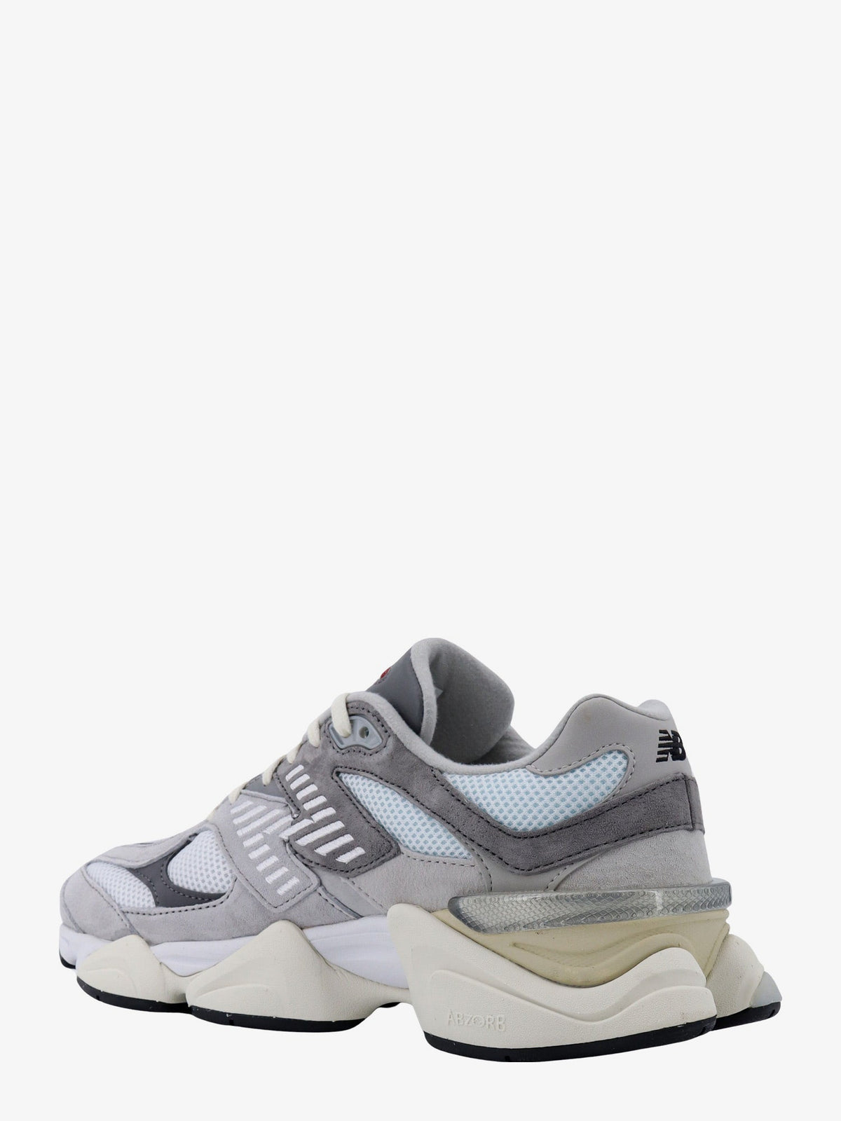 New Balance 9060 sneakers in mesh and suede with side logo - Grigio