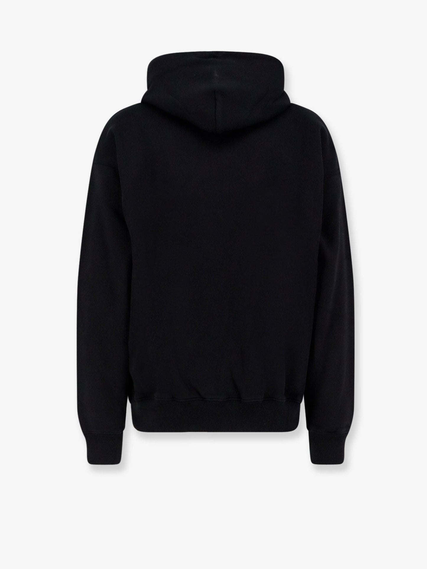 Off White Cotton Sweatshirt With Frontal Logo Print