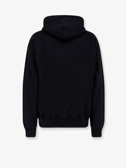 Off White Cotton Sweatshirt With Frontal Logo Print