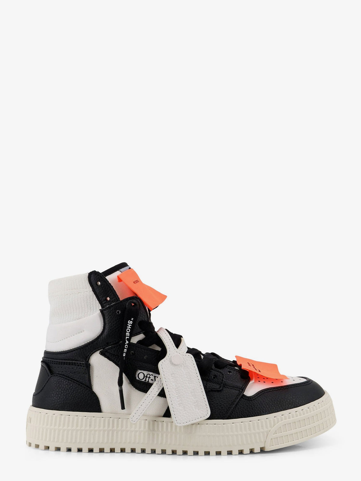 Off White 3.0 Court High Top leather sneakers - White Black
