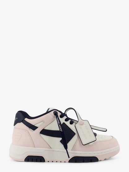 Off White Out Of Office Leather Sneakers With Iconic Logo On The Side