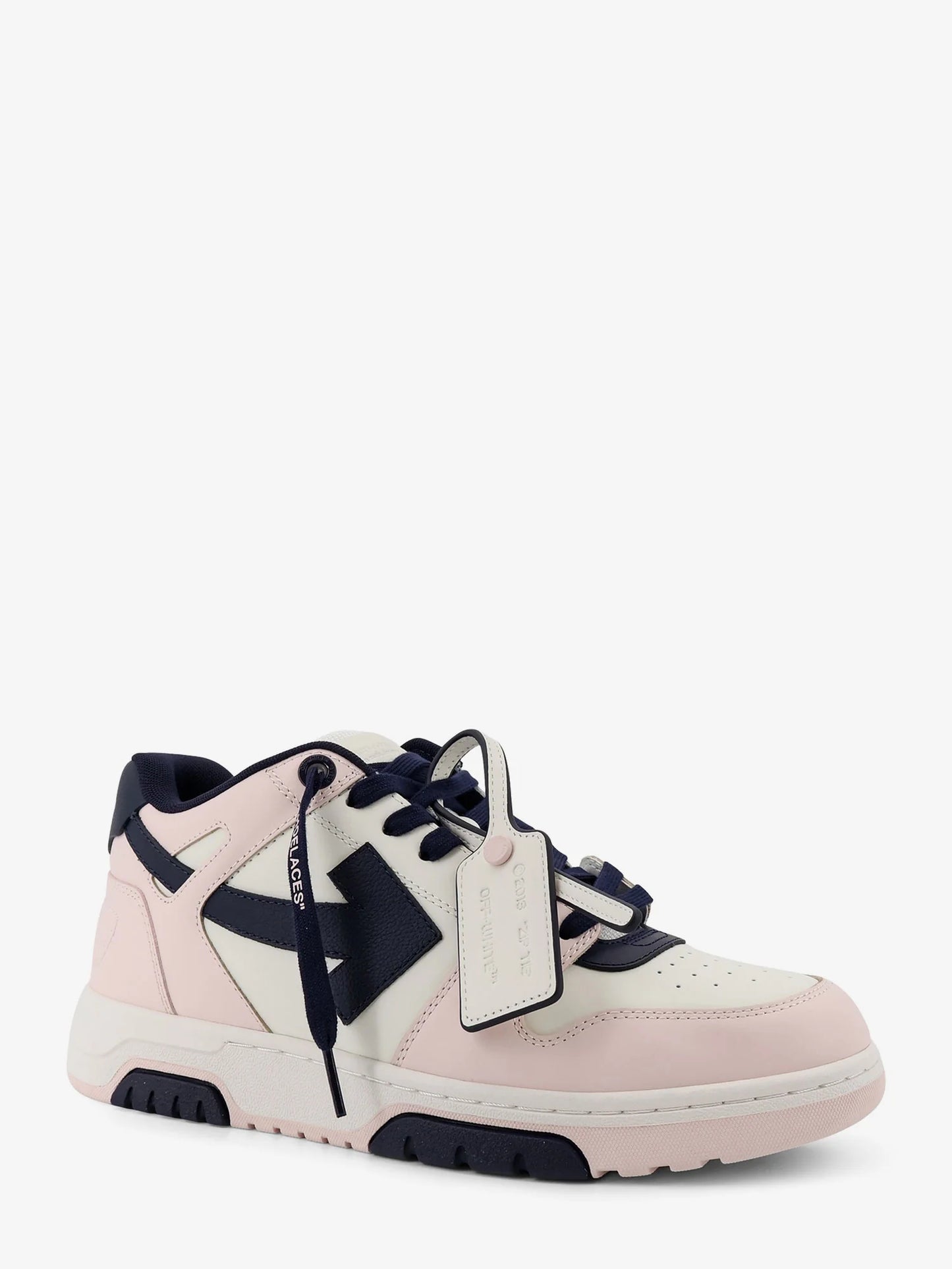 Off White Out Of Office Leather Sneakers With Iconic Logo On The Side