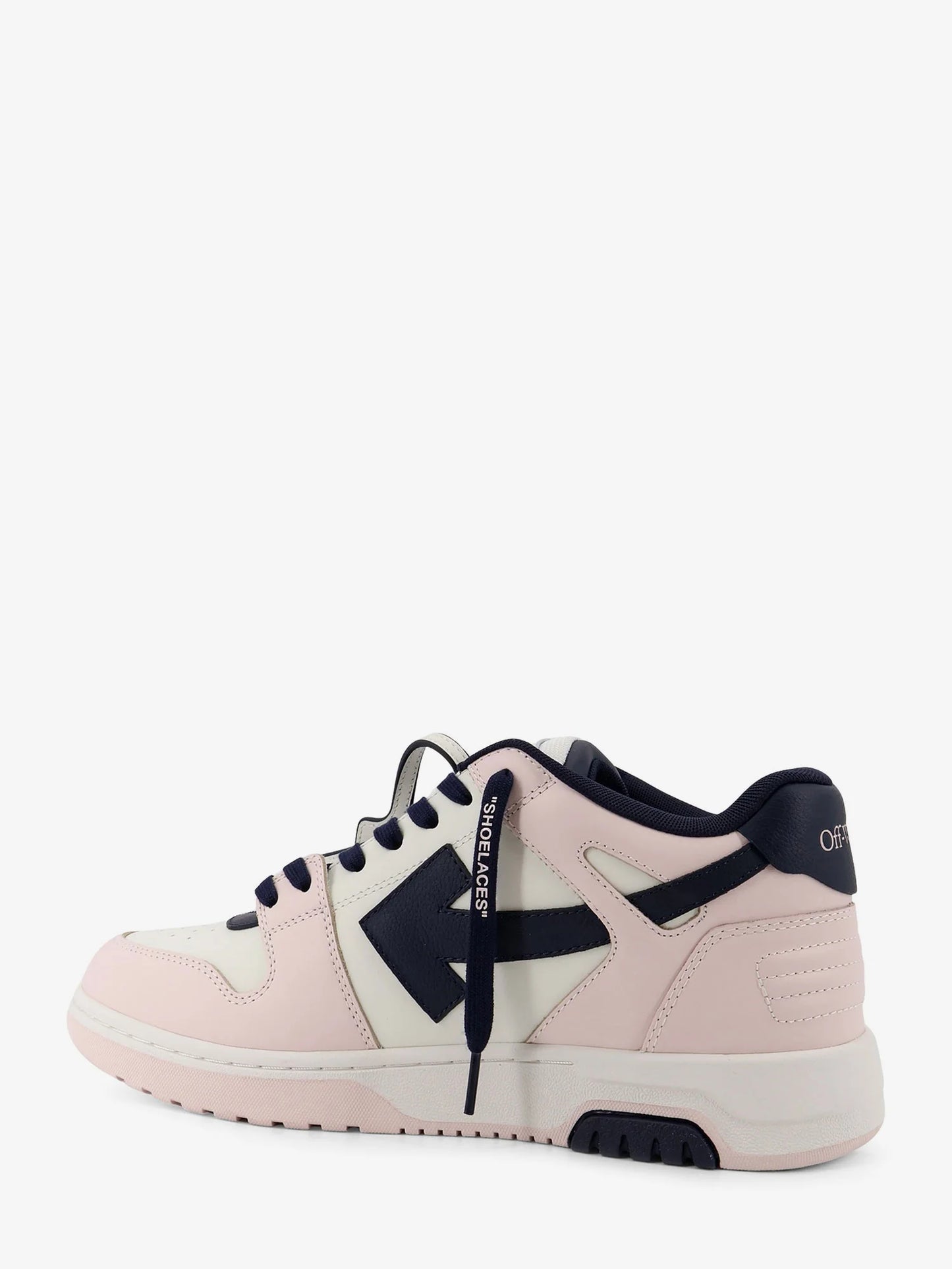 Off White Out Of Office Leather Sneakers With Iconic Logo On The Side