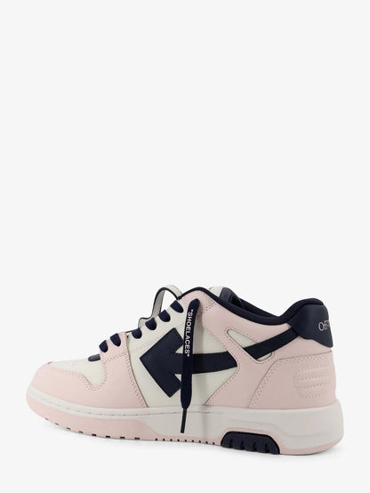 Off White Out Of Office Leather Sneakers With Iconic Logo On The Side