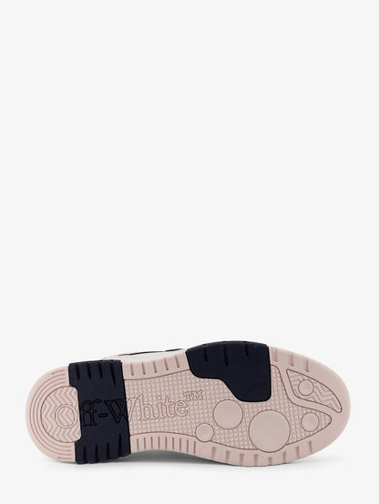 Off White Out Of Office Leather Sneakers With Iconic Logo On The Side