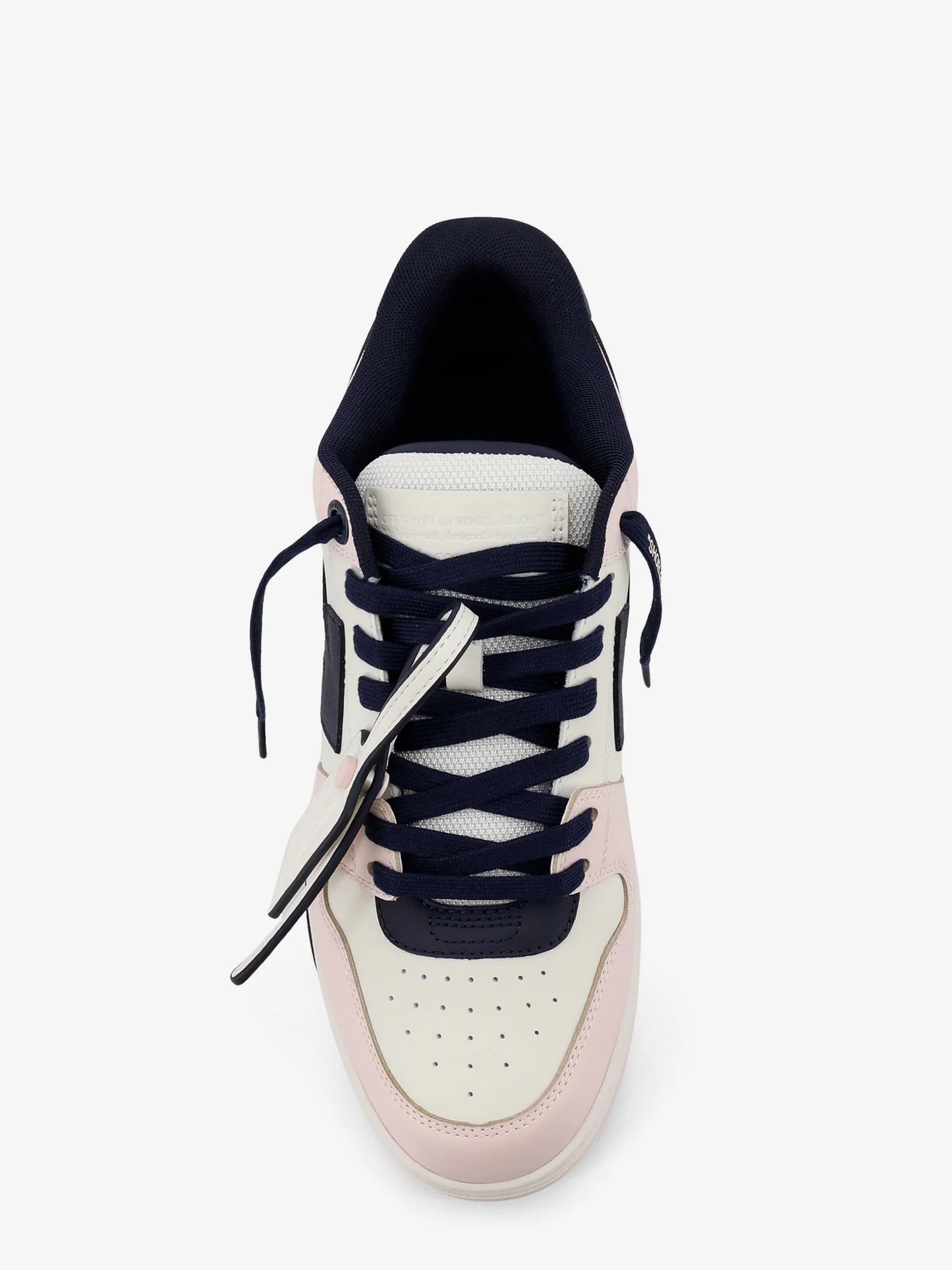Off White Out Of Office Leather Sneakers With Iconic Logo On The Side