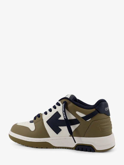 Off White Out Of Office Leather Sneakers With Iconic Logo On The Side