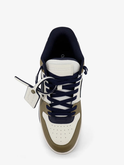 Off White Out Of Office Leather Sneakers With Iconic Logo On The Side