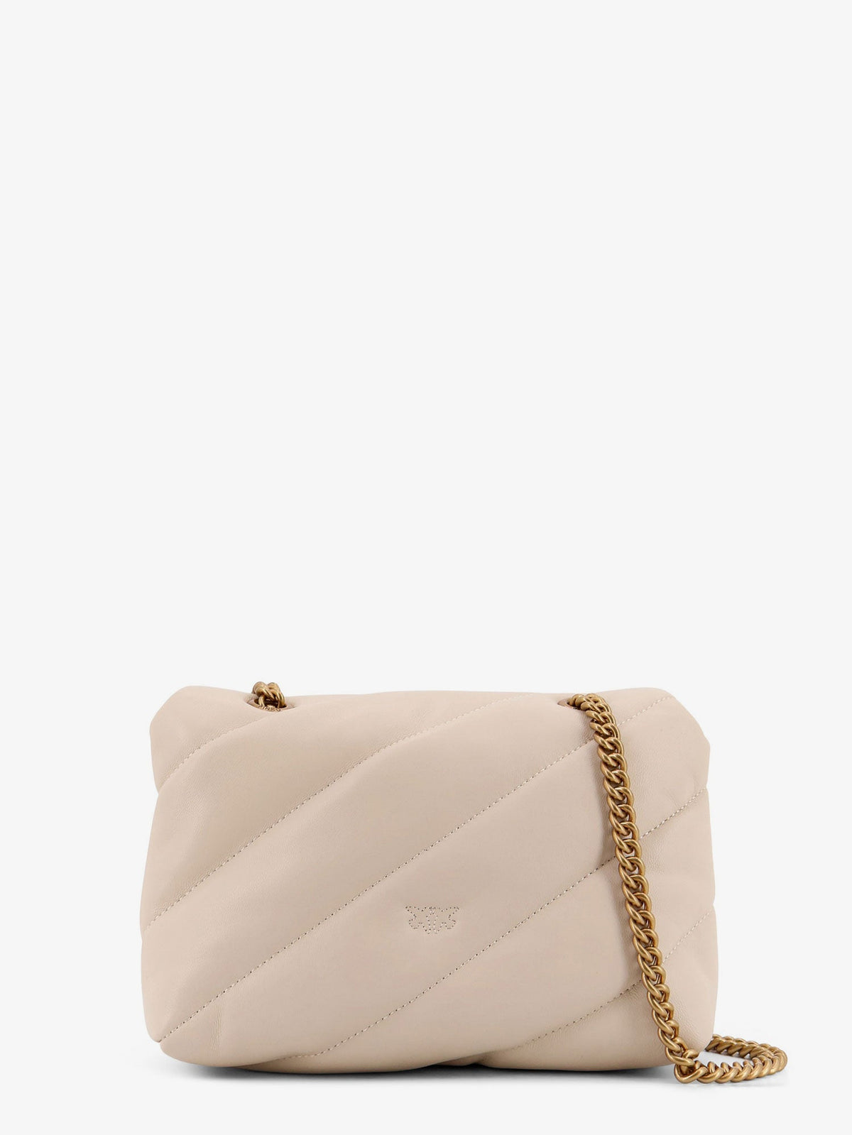 Pinko Love Puff Mini quilted leather crossbody bag - Bianco