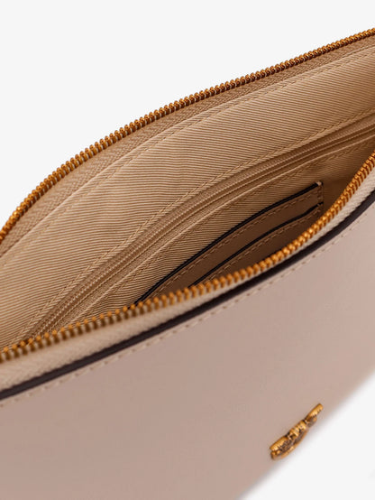 Pinko Flat Love Leather Shoulder Bag
