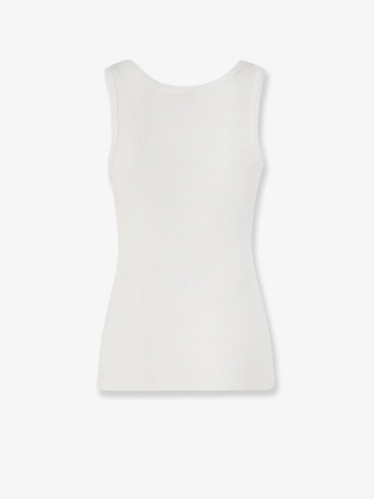 Pinko Calcolatore Cotton Tank Top With Love Birds Logo On The Front