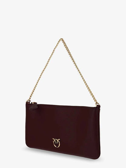 Pinko Horizontal Flat Leather Crossbody Bag