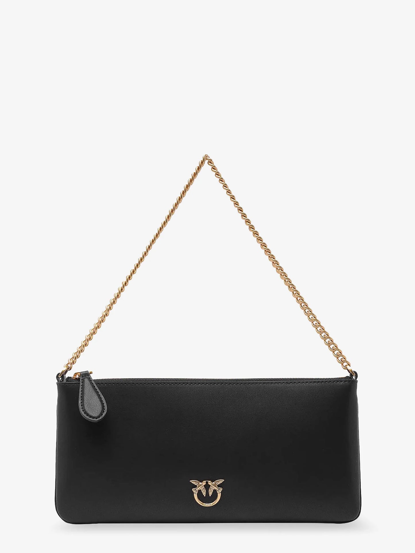 Pinko Horizontal Flat Leather Crossbody Bag